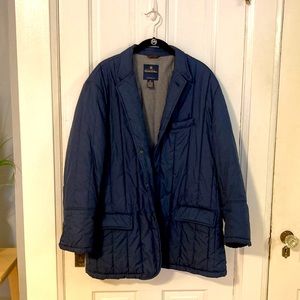 Brooks Brothers Navy Quilted Jersey Lined Jacket -Sz XL